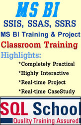 Weekend Practical Training on MSBI(IS,  AS,  RS)at SQLSchool