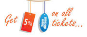 Book bus tickets with flat 5% discount