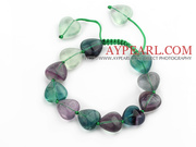 Heart Shape Rainbow Fluorite Knotted Bracelet Is Sold At $6.71