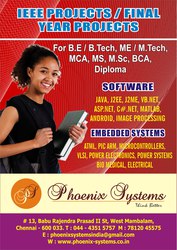 Student Final Year Projects @ Phoenix systems in Chennai