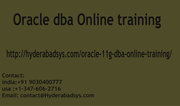 Oracle dba Online Training in usa,  uk,  Canada,  Malaysia,  Australia,  In