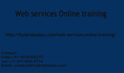 Web services Online Training in usa,  uk,  Canada,  Malaysia,  Australia,  