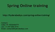 Spring Online Training in usa,  uk,  Canada,  Malaysia,  Australia,  India, 