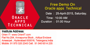 Free Oracle Apps-Technical Demo on 25-April-2015 Saturday at 10:00 AM