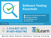 Software Testing Training Essentials