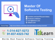  Master Certificate in Software Testing