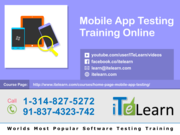 Mobile App Testing Training Online