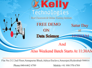 Free Data Science Demo on 05-Mar-2016 Sat at 10:00 AM in Kelly Technologies