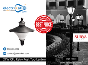 Post Top Lantern - Buy Surya SPB 18 27 CF RF OP B22 01 Online