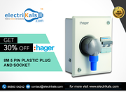 Plug Socket Combined Unit – Buy Hager 8M 5 Pin Plastic Plug and Socket