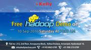 Free Hadoop Demo on 10-Sep-2016 Saturday At 10:00 AM