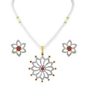 Pearl Jewellery Set and White Pearl Pendant Necklace Online
