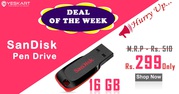 Yeskart launches SanDisk 16GB PenDrives Only at Rs 299/-