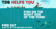  TDB HELPS YOU FISH ON THE RIGHT SIDE OF THE POND.