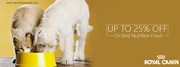SAVE! Up to 25% OFF On ROYAL CANIN Food Products 