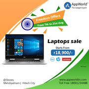 MultiBrand Laptops(hp,  lenevo,  dell) Sale Starts from Rs.18, 900/- | Ap