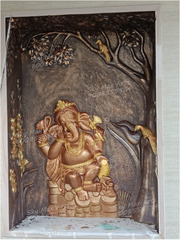 Lord Ganesh Interior Mural On Wall 