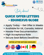  Study Abroad Made Easy – Quick Offer Letters with EduNexus Globe